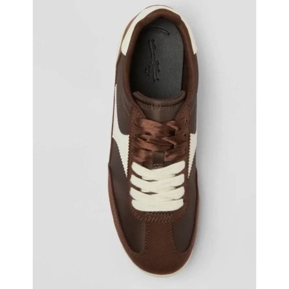 Universal Thread Skylar Jogger Sneakers Brown Cream Lace Up Shoes Womens Size 8 - Picture 3 of 4